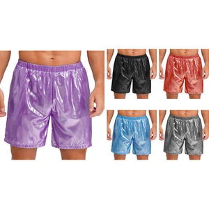 Men Boxer Shorts Side Pockets Pants Vacation Bottoms Beach Clubwear Quick Dry - Picture 1 of 37