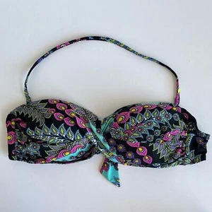 Kenneth Cole REACTION blue paisley Tankini Swimsuit Top size M - Picture 1 of 4