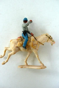 PETIT SOLDAT CAVALIER US GUERRE DE SÉCESSION PLASTIQUE Ht 9,5 cm ÉTAT DE JEU - Imagen 1 de 6