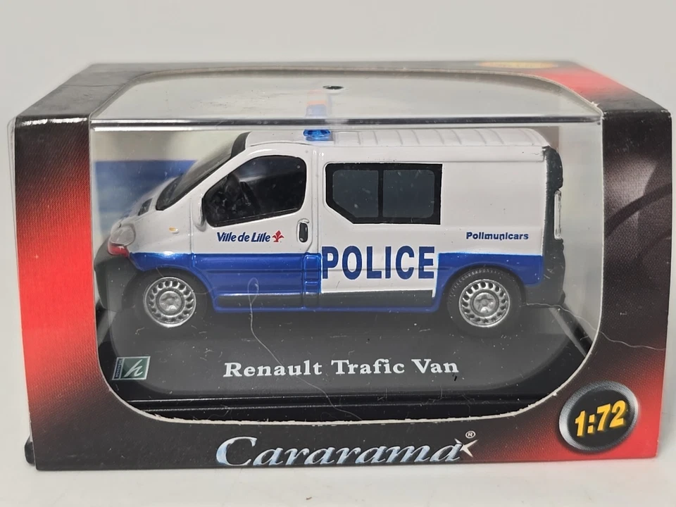 CARARAMA 1/72 RENAULT TRAFFIC VAN LILLE OO MODEL RAILWAY SCALE POLICE CAR - Image 1 of 2