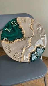 Epoxy Resin Clocks 16 inches, Handmade, Home Decor, Present for Home - Picture 1 of 7
