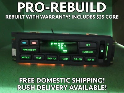 99-01 EXPLORER EATC AUTOMATIC CLIMATE HEATER CONTROL XL2H-19C933-AA REBUILT 7533 - Image 1 of 4
