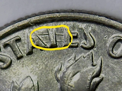 1993 P Roosevelt Dime Reverse Strike Through,    ................ b5 Cover