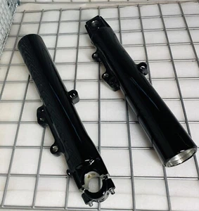 Harley TOURING ELECTRA GLIDE 2000 FLHR FLHX BLACK Slider Fork Legs EXCHANGE - Picture 1 of 8