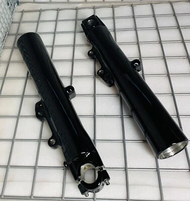 Harley TOURING ELECTRA GLIDE 2000 FLHR FLHX BLACK Slider Fork Legs EXCHANGE - Image 1 of 4