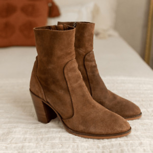 Crosswalk Brown Suede Ankle Boots size 41 (US 10)
