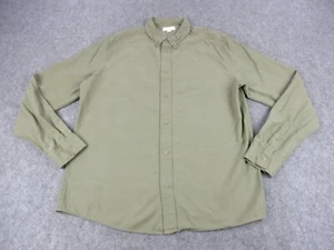 COS Shirt Mens Large Green Button Up Twill Cotton Button Down Long Sleeve ' - Picture 1 of 11