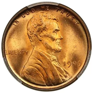 1909 VDB Lincoln Cent PCGS MS66+RD CAC - Picture 1 of 4