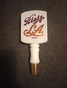 Vintage Blatz Wooden Beer  Tap Handle Two-Sided Logo  - Picture 1 of 4