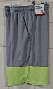 Reebok Boys Gray & Lime Green Athletic Basketball Shorts Small - Picture 1 of 4