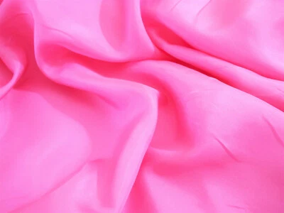 Sheer Silk  fabric  Dark Pink 1 lin yd 44" wide transparent no stretch BTY - Image 1 of 4