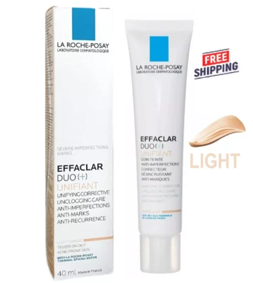 LIGHT* La Roche Posay Effaclar Duo + Unifiant Tinted LIGHT 40ml/1.35oz EXP 01/27 - Image 1 of 4