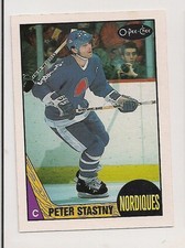 1987-88 OPC #21 PETER STASTNY QUEBEC NORDIQUES O-PEE-CHEE