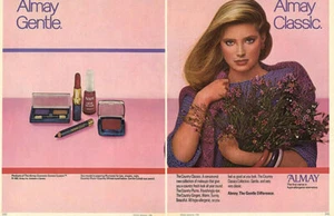 1980 Almay 1980s Maquillaje Sombra de Ojos Años 80 Kelly Emberg 2 páginas REVISTA ANUNCIO - Imagen 1 de 1
