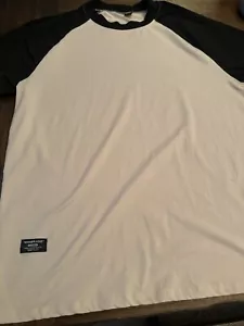 Basic Editions Men's khaki and black Colorblock Raglan Short Sleeve T-shirt XL - Picture 1 of 8