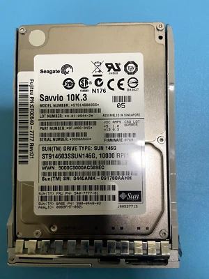 SUN 146GB 10K SAS 2.5'' HDD w/ CADDY , 540-7777, 390-0448, SEPX3C11Z - Image 1 of 3