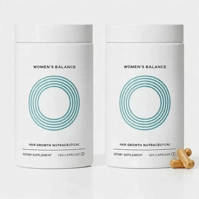 Suplementos para el crecimiento del cabello equilibrado para mujeres, edades 45 hasta, 120 unidades, envío a EE. UU. 2 paquetes Foto 1 de 2