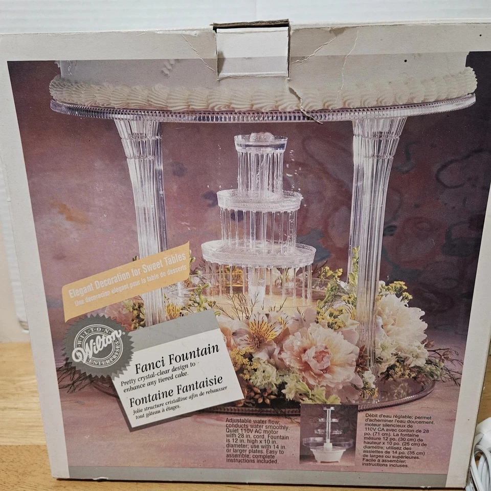 Centro de mesa de boda fuente Wilton Fanci 1998 vintage - usado una vez--limpio--funciona Foto 1 de 1