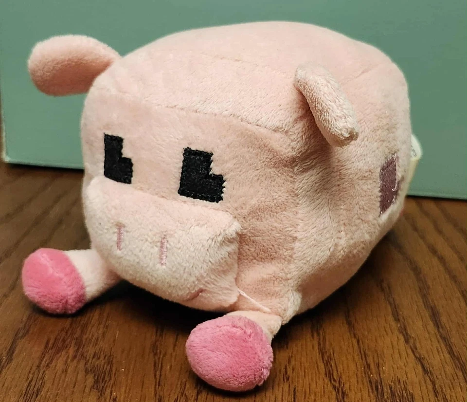 Pixel M8 Pink Cube Pig Plush with Sparklies - Image 1 of 3