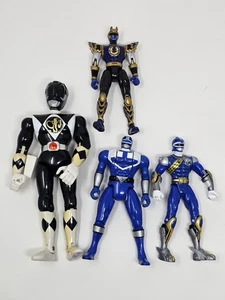 Vintage Power Rangers Figures – 3 × Blue Rangers + 1 × Black Ranger – 90s–00s  - Picture 1 of 6