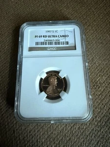 1997 S Proof Lincoln Penny PF69 RD Ultra Cameo A120 - Picture 1 of 2
