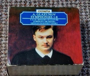 GLAZUNOV Symphonies 1-8 ROZHDESTVENSKY  Olympia 6CD set - Picture 1 of 6