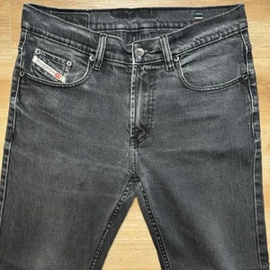 Diesel Jeans Men 34x34 Black Roody Straight Leg Denim Fade Italy Y2K Fits 32x30 - Picture 1 of 12