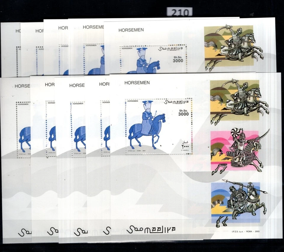 OH 10X SOMALIA 2003 - MNH - HORSEMEN - SOLDIERS Foto 1 de 1