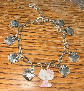 New Sanrio Silver Hello Kitty Charm Adjustable Bracelet - Daughters Fundraising - Picture 1 of 6
