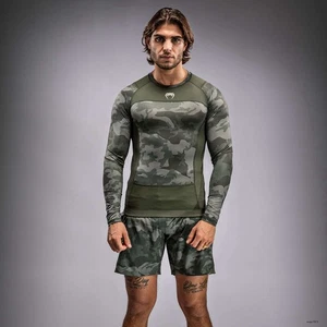 Rashguard de manga larga Venum para hombre - Rashguard camuflaje del ejército para luchadores ropa de lucha - Imagen 1 de 6