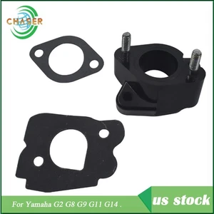Golf Cart Black Carburetor Spacer Joint & Gasket Set For Yamaha G2 G8 G9 G11 G14 - Picture 1 of 8