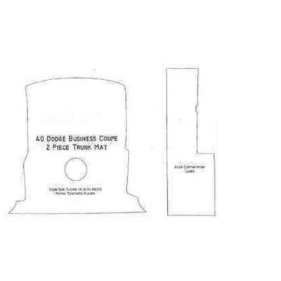 Cubierta de alfombrilla de maletero 2 piezas para Dodge Deluxe D14 Special D17 Business Coupé 1940 Foto 1 de 4