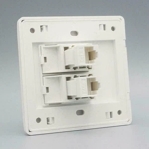 Wall Socket Plate Network Ethernet LAN Outlet Faceplate 2024 Panel R19C - Afbeelding 1 van 14