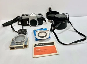 Asahi Pentax Spotmatic 35mm SLR Camera w/Vivitar 28mm 1:2.5 Wide Angle Lens - Picture 1 of 16