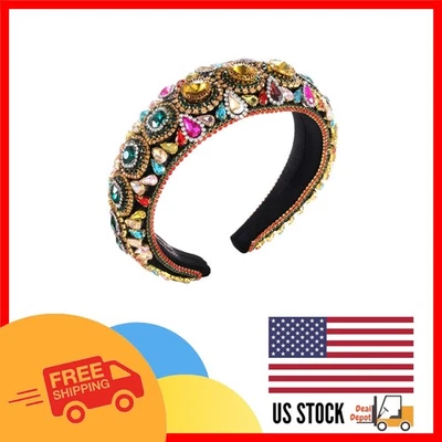 Cómoda diadema de terciopelo con cuentas para mujer - perfecta para bodas y fiestas Foto 1 de 4