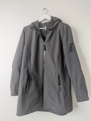 Chaqueta con Capucha Nautica Ligera Rendimiento Resistente al Viento al Agua Suave Gris XL Foto 1 de 4