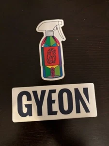 GYEON EVO LOGO OEM 2PCS STICKER SET CLEANING SPRAY BOTTLE - Picture 1 of 1