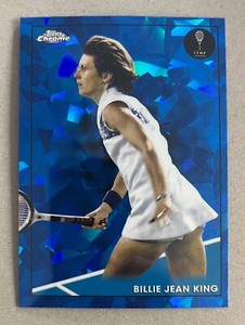 Billie Jean King 2021 Topps Chrome Tennis Sapphire Edition Card #35