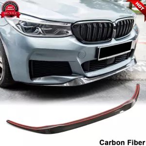 For BMW 6 Series GT G32 M-SPORT 2017-2022 Real Carbon Front Bumper Lip Spoiler - Foto 1 di 12