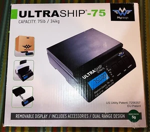 Bilancia postale digitale Ultraship ULTRA 75 con accessori display rimovibile 75 libbre - Foto 1 di 6