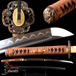 Top Grade Japanese Samurai Katana Clay Tempered 1095 Carbon Steel Sharp Sword武士刀 - Picture 1 of 12