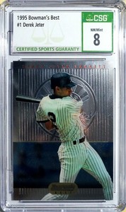 1995 Bowman's Best Blue #1 HOF Derek Jeter RC CSG 8