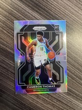 2021-22 Panini Prizm Cameron Thomas Silver Prizm Parallel Rookie Card #297 RC