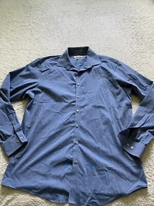 Kenneth Cole Reaction Men Slim Fit Long Sleeve Button-Up Shirt Blue-Gray Size L - Picture 1 of 9