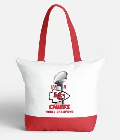 Kansas City Chiefs World Champions Zippered Tote Bag Free Shipping USA Cover