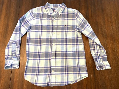 Vineyard Vines Kids Button Down Long Sleeve Dress Shirt Size 7 Teal Blue Navy - Image 1 of 4