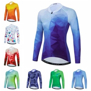 Bike Jersey Women Long Sleeve Cycling Clothing Wear Bicycle T-Shirt Sport Tops - Picture 1 of 26