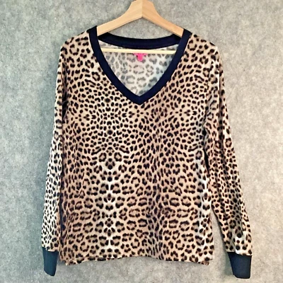 Женский пуловер Betsey Johnson Cheetah с анималистическим принтом с длинным рукавом размер средний - Изображение 1 из 4