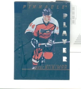 1997/98 Pinnacle Be A Player Janne Niinimaa AUTO FOIL DIE-CUT version - Picture 1 of 2