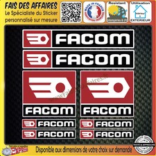 lot 8 Stickers autocollant Facom bricolage adhésif tuning planche sponsor